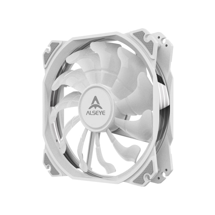 Alseye M120-P MAX Series 120mm RGB Single Case Fan - White
