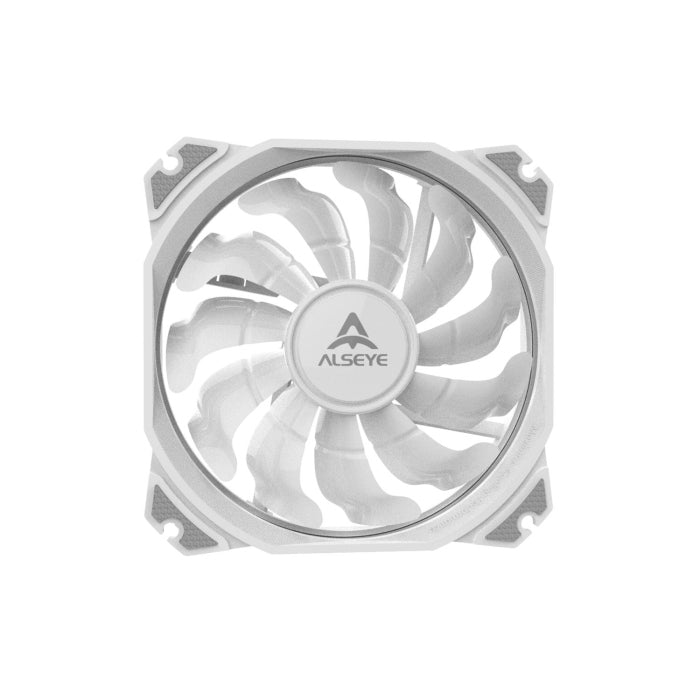 Alseye M120-P MAX Series 120mm RGB Single Case Fan - White