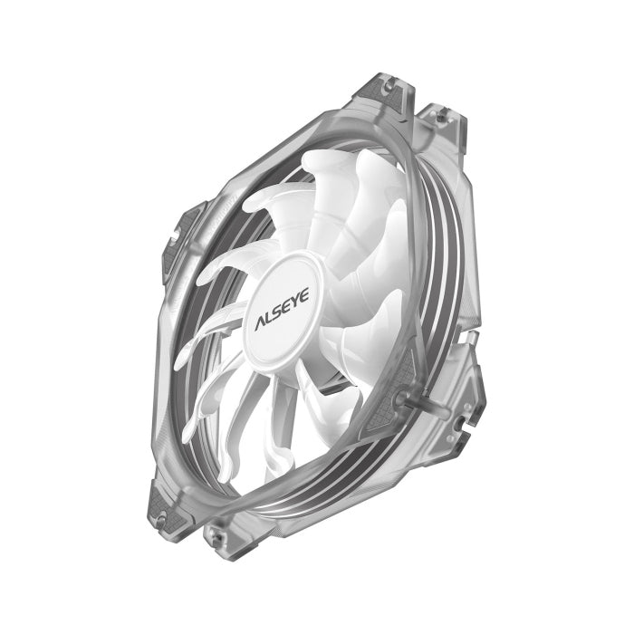 Alseye M120-P MAX Series 120mm RGB Single Case Fan - White