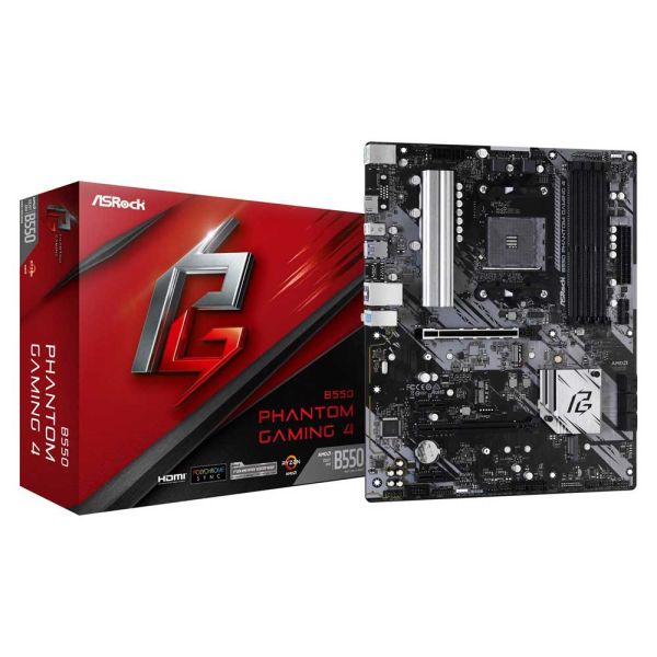 ASRock B550 Phantom Gaming 4 AMD Motherboard