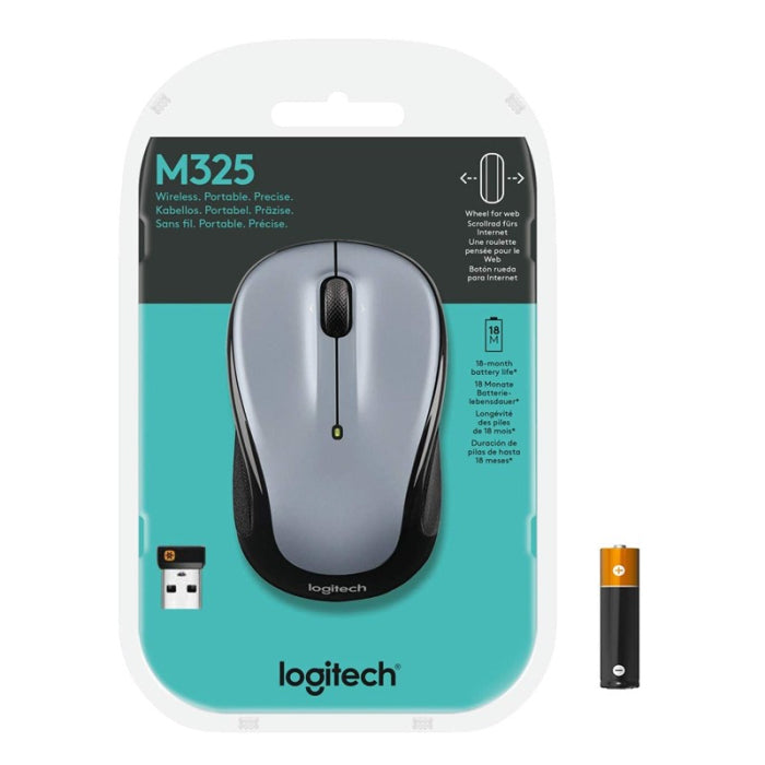 Logitech M325 Wireless Mouse Silver