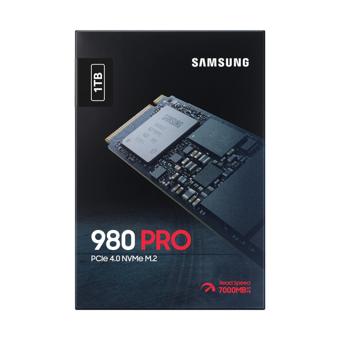 Samsung 980 Pro 1TB PCle 4.0 NVMe M.2 SSD R/W Up to 7,000/5000 MB/s