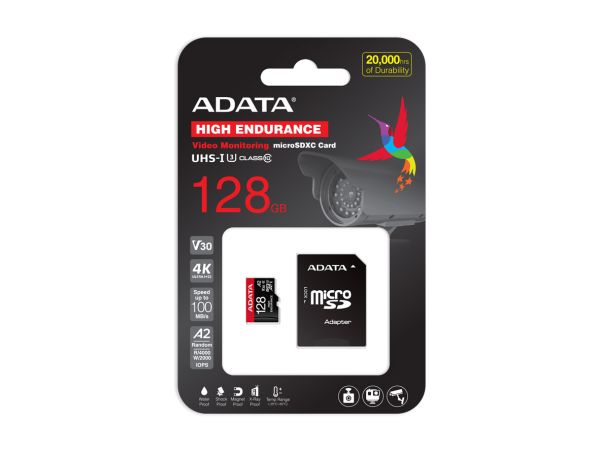 ADATA High Endurance MicroSDXC/SDHC UHS-I And V30 Card - 128GB