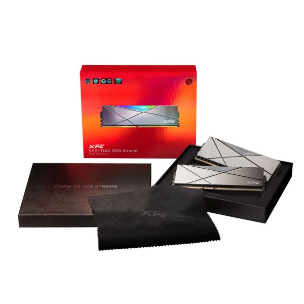 XPG DDR4 D50 Xtreme RGB 16GB (2x8GB) 4133MHz Desktop Memory RAM Kit - Grey