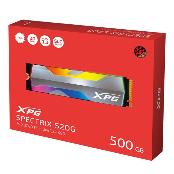 XPG SPECTRIX S20G 500GB Internal Solid State Drive - Grey