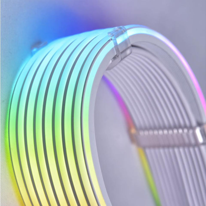 LIAN LI Strimer Plus 16-8 Addressable RGB 12VHPWR to 12VHPWR 320MM (8 x Light Guide) VGA Power Extension Cable