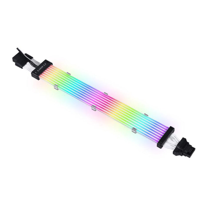 LIAN LI Strimer Plus 16-8 Addressable RGB 12VHPWR to 12VHPWR 320MM (8 x Light Guide) VGA Power Extension Cable