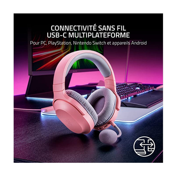 Razer Barracuda X Wireless/Wired Noise Cancellation Gaming Headset For PC,PS5,Xbox,Switch & Android- Quartz