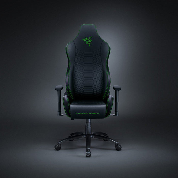 Razer Iskur X - Ergonomic Gaming Chair, Ergonomically Designed for Hardcore Gaming, Multi-layered Synthetic Leather, High Density Foam Cushions - Black (XL)