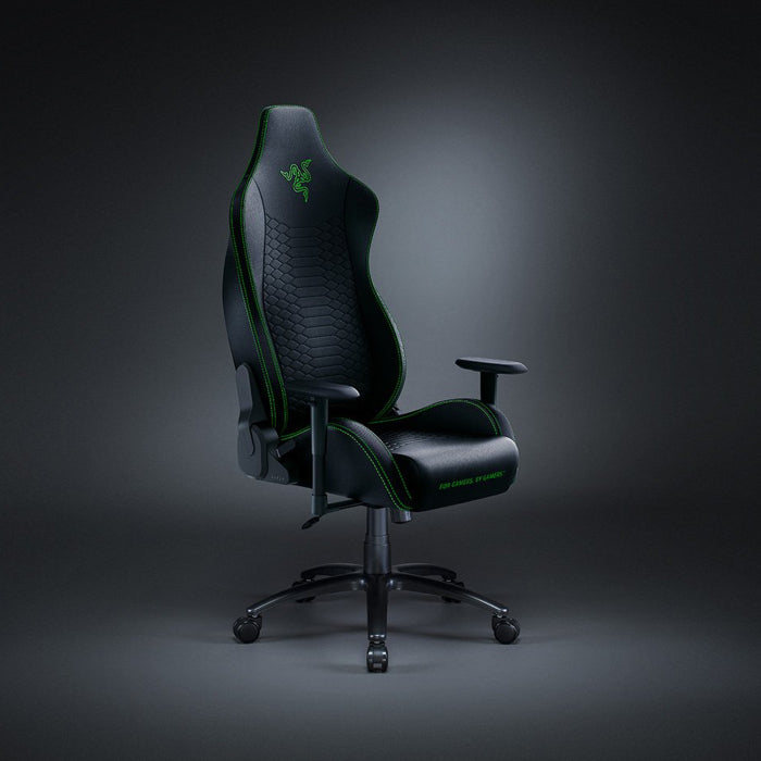 Razer Iskur X - Ergonomic Gaming Chair, Ergonomically Designed for Hardcore Gaming, Multi-layered Synthetic Leather, High Density Foam Cushions - Black (XL)