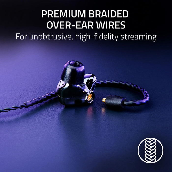 Razer Moray Ergonomic In-Ear Monitor With Superior Passive Noise Isolation - Black