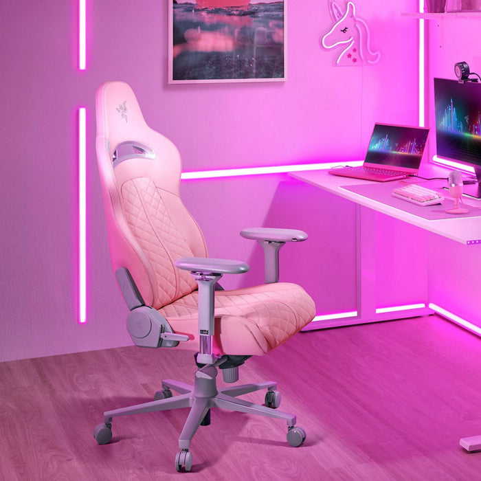Razer Enki Gaming Chair Built-in Lumbar Arch Optimized Cushion Density - Pink
