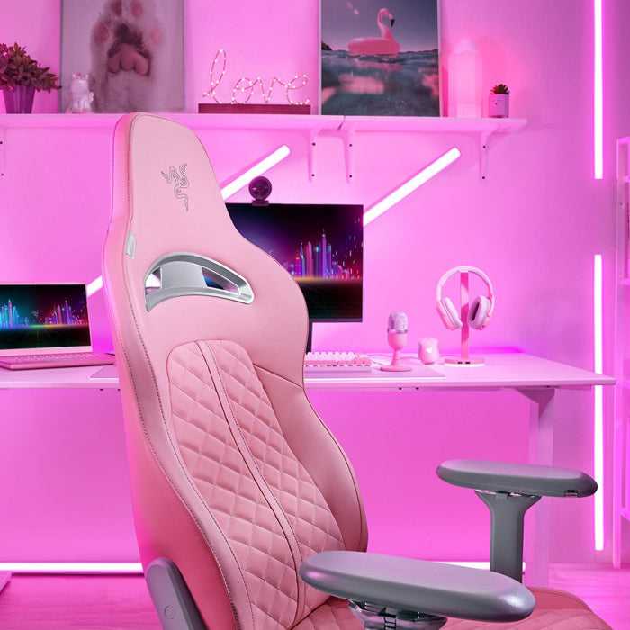 Razer Enki Gaming Chair Built-in Lumbar Arch Optimized Cushion Density - Pink
