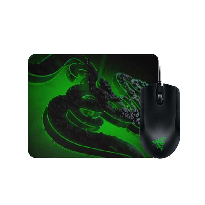 Razer Abyssus Lite Wired Gaming Mouse & Goliathus Mobile Construction Edition Mouse Mat