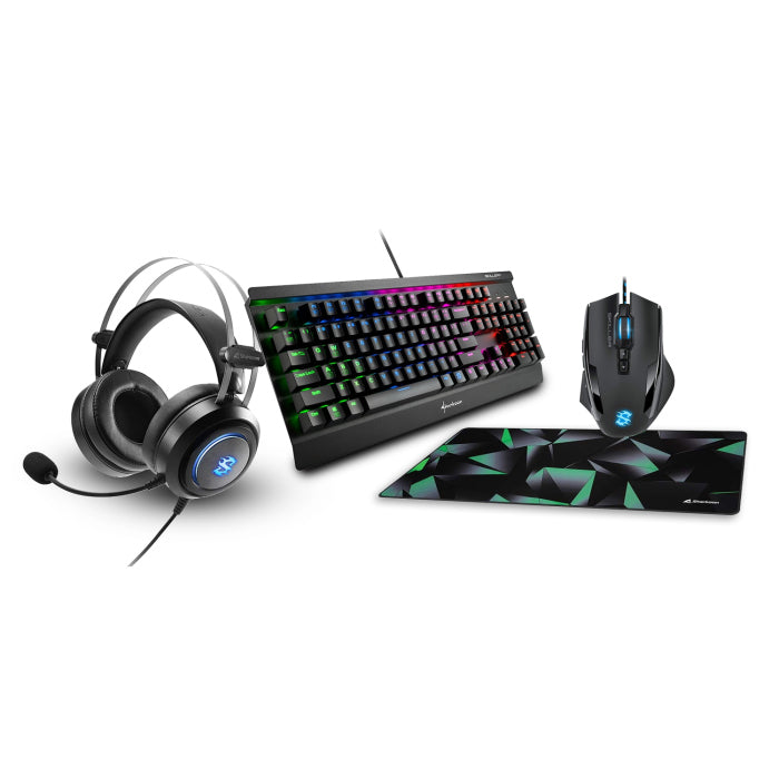 Sharkoon Bundle Offer Gaming Accessories Headset + Keyboard + Mouse + Mouse Pad