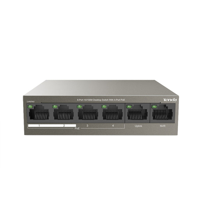 TENDA 6-Port 10/100M Desktop Switch with 4-Port PoE