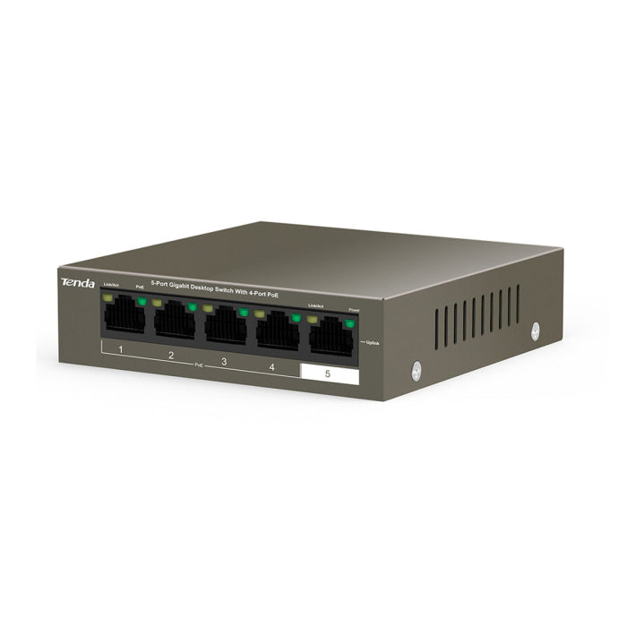 TENDA 5-Port Gigabit Desktop Switch with 4-Port PoE