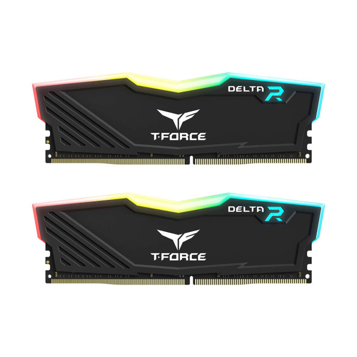 TeamGroup T-Force DELTA RGB 16GB (2x8GB) DDR4 3600MHz CL18 Desktop Memory Kit - Black