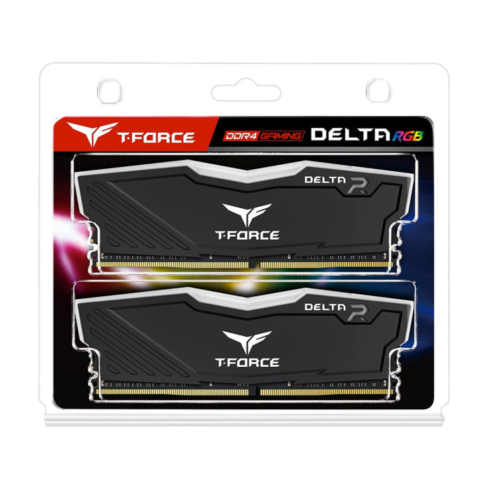 TeamGroup T-Force DELTA RGB 16GB (2x8GB) DDR4 3600MHz CL18 Desktop Memory Kit - Black