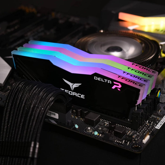 TeamGroup T-Force DELTA RGB 16GB (2x8GB) DDR4 3600MHz CL18 Desktop Memory Kit - Black