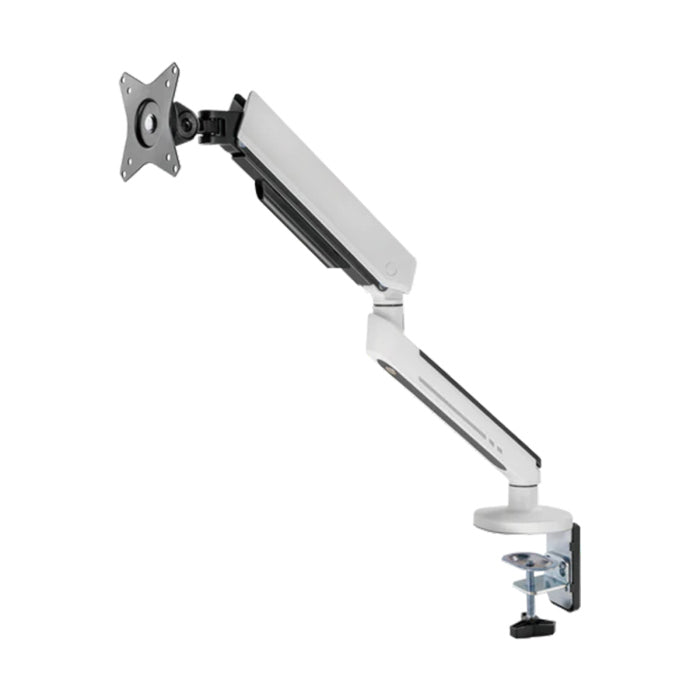 Twisted Minds Single Monitor Arm - White (17"-32" Flat & Curved Monitors) With RGB Lighting