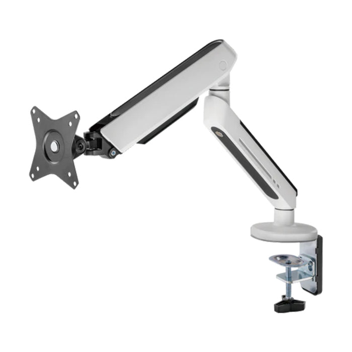 Twisted Minds Single Monitor Arm - White (17"-32" Flat & Curved Monitors) With RGB Lighting