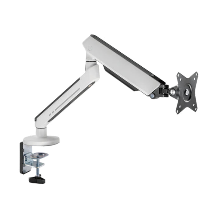 Twisted Minds Single Monitor Arm - White (17"-32" Flat & Curved Monitors) With RGB Lighting