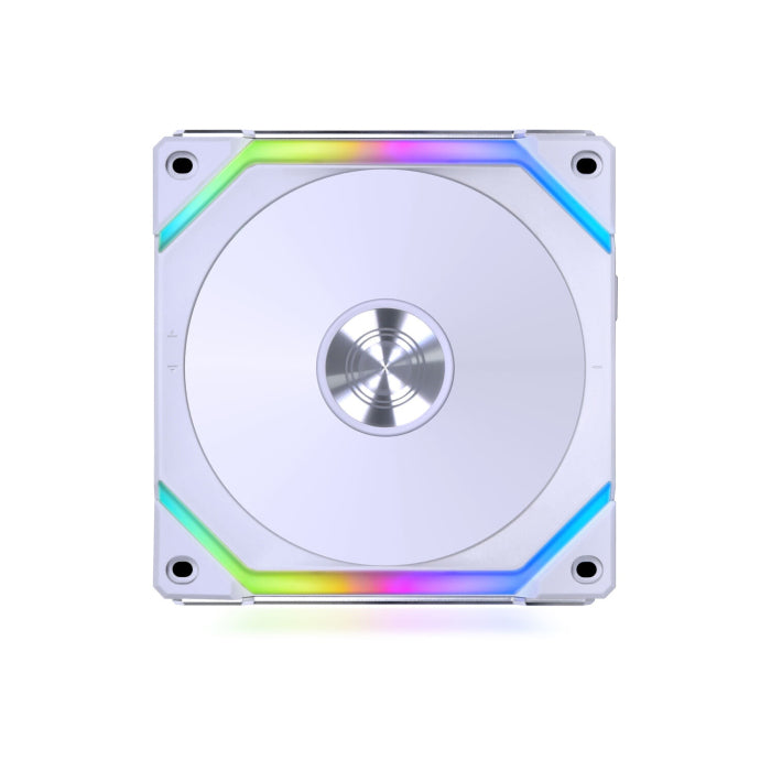 LIAN LI UNI FAN SL120 V2 RGB Revolutionized Daisy-Chain 3-in-1 Pack ARGB Fan With ARGB Controller - White
