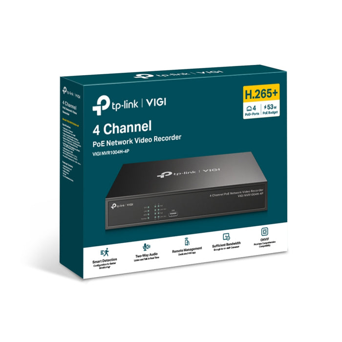 TP-Link VIGI 4 Channel PoE+ Network Video Recorder