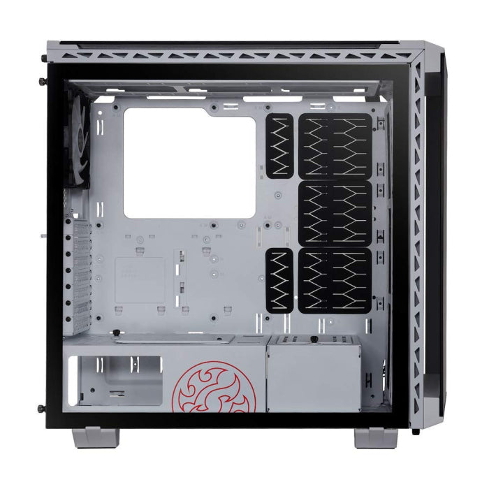 XPG BATTLECRUISER Super Mid-Tower 4-Side Tempered Glass Case with 4 RGB Fans - White