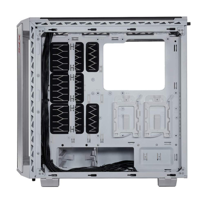 XPG BATTLECRUISER Super Mid-Tower 4-Side Tempered Glass Case with 4 RGB Fans - White