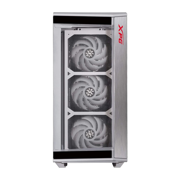 XPG BATTLECRUISER Super Mid-Tower 4-Side Tempered Glass Case with 4 RGB Fans - White