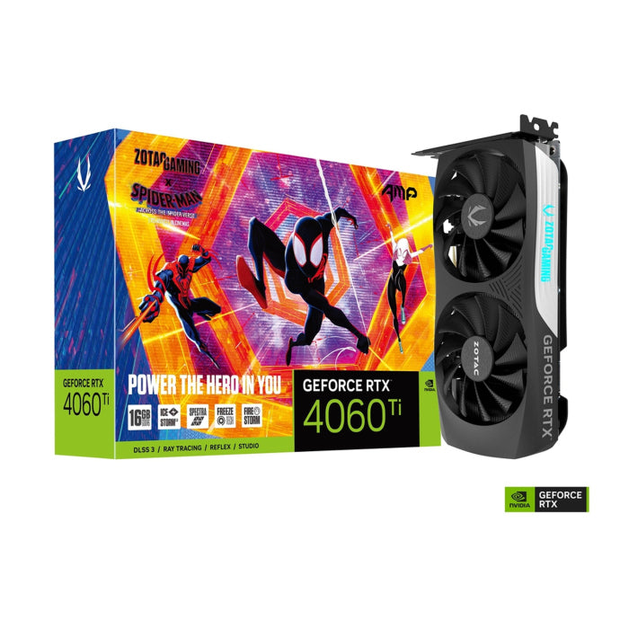 Zotac Gaming X GeForce RTX 4060 Ti AMP Spider Man 16GB GDDR6 Graphics Card
