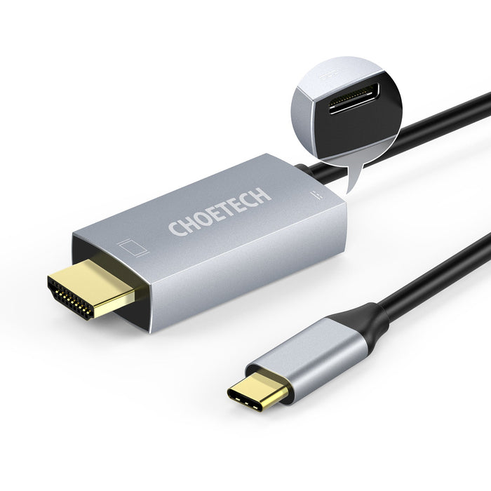CHOETECH USB-C to HDMI Cable with PD Charging