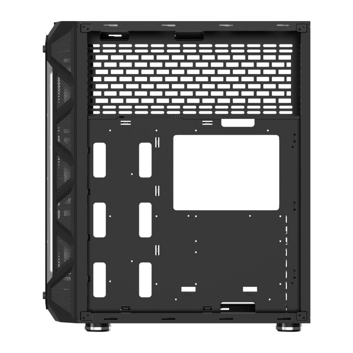 Xigmatek OVERTAKE 3-Side Tempered Glass Panel Case with 6 Rainbow RGB Fans