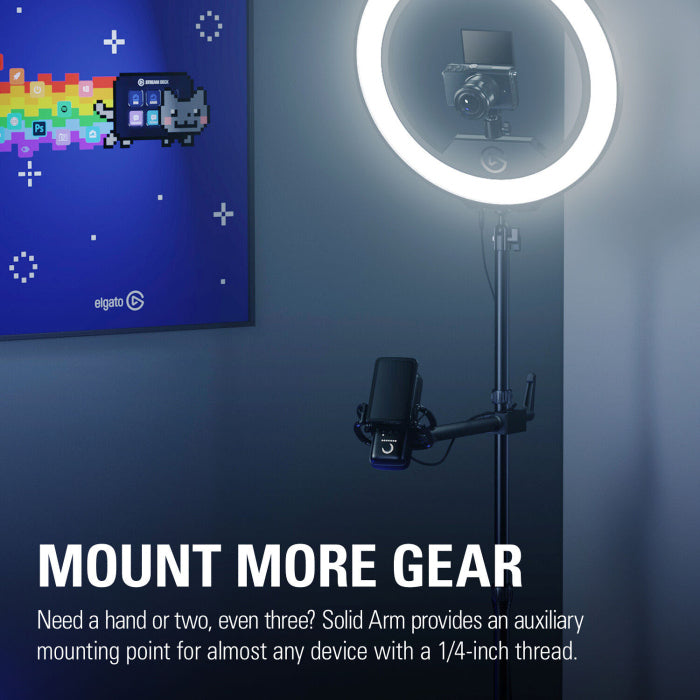 Elgato Solid Arm Master Mount For Easy Mounting and Adjusting of Lights Cameras & Microphones