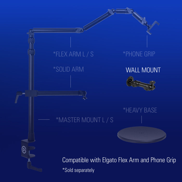 Elgato Wall Mount Articulated Arm For Cameras Lighting & More Essential Accessories