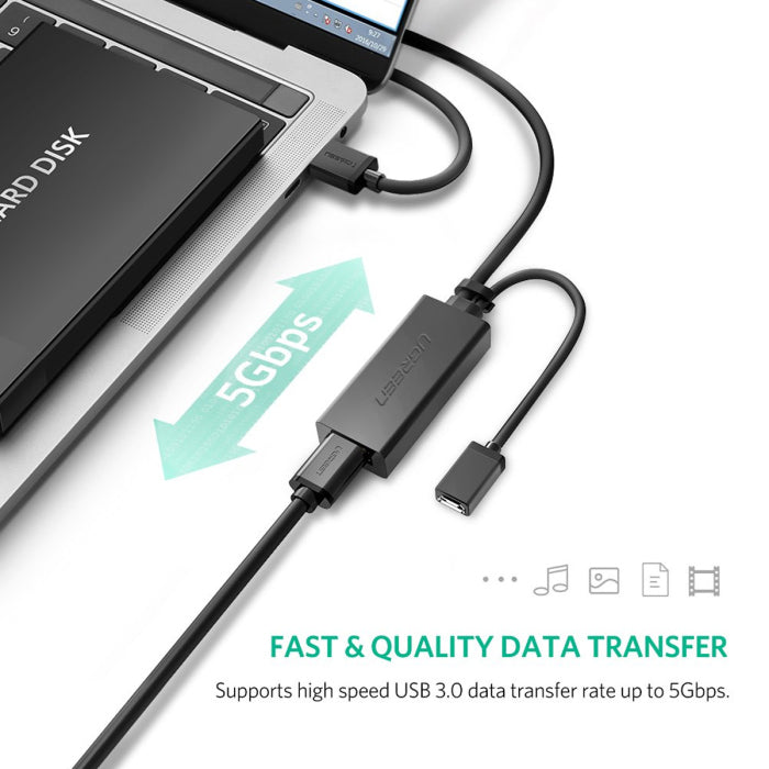 UGreen USB 3.0 Extension Male Cable 5M - Black