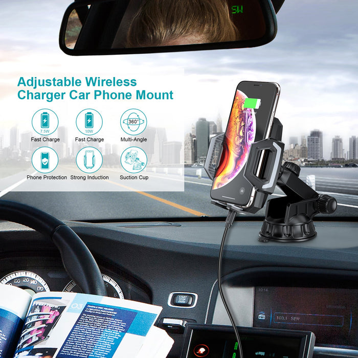 Choetech 10W Wireless Car Mount - Black
