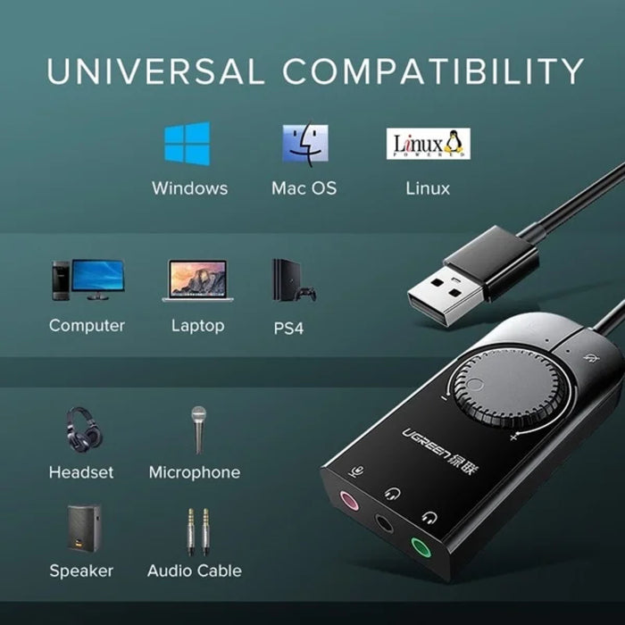 UGreen CM129 USB External Stereo Sound Adapter