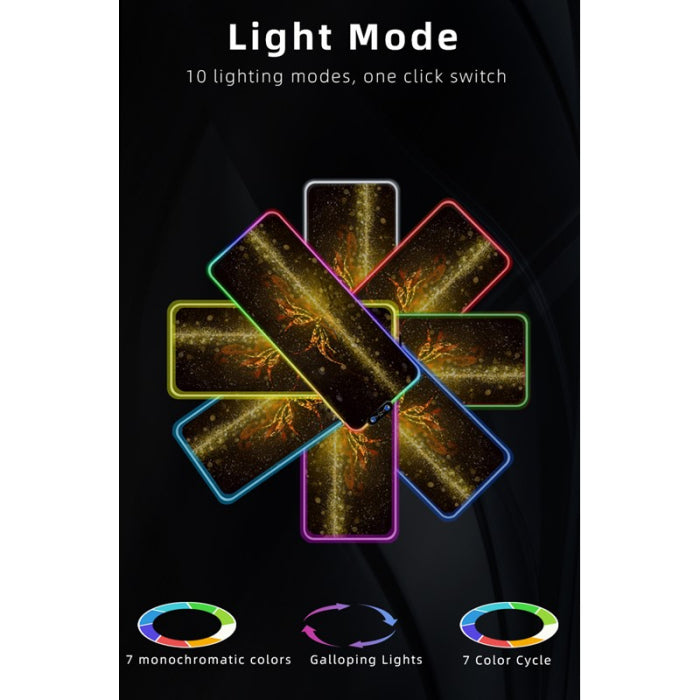 GAMEON LED Luminous Gaming Mousepad With RGB Lighting (900x400x3mm) - Pokemon Arceus And The Jewel Of Life Edition