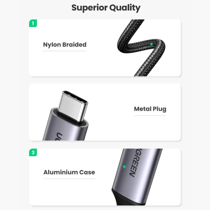 UGreen USB-C to HDMI Cable 1.5M (Resolutions up to 4K@ 60Hz) - Gray Black