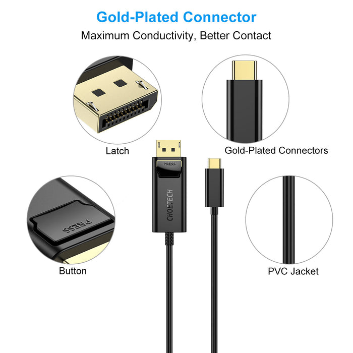 USB-C to DP Cable