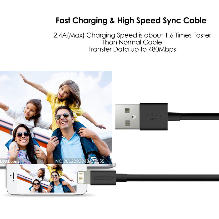 Choetech 1.2m MFI usb to lightening cable (black)
