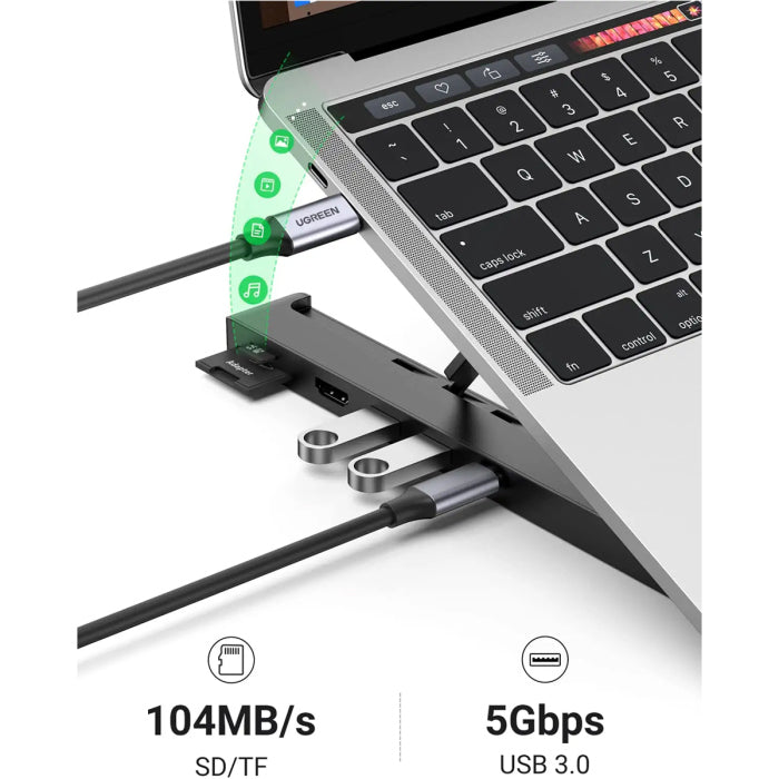 UGreen Laptop Stand Docking Station With 5-in 1 Hub 4K HD