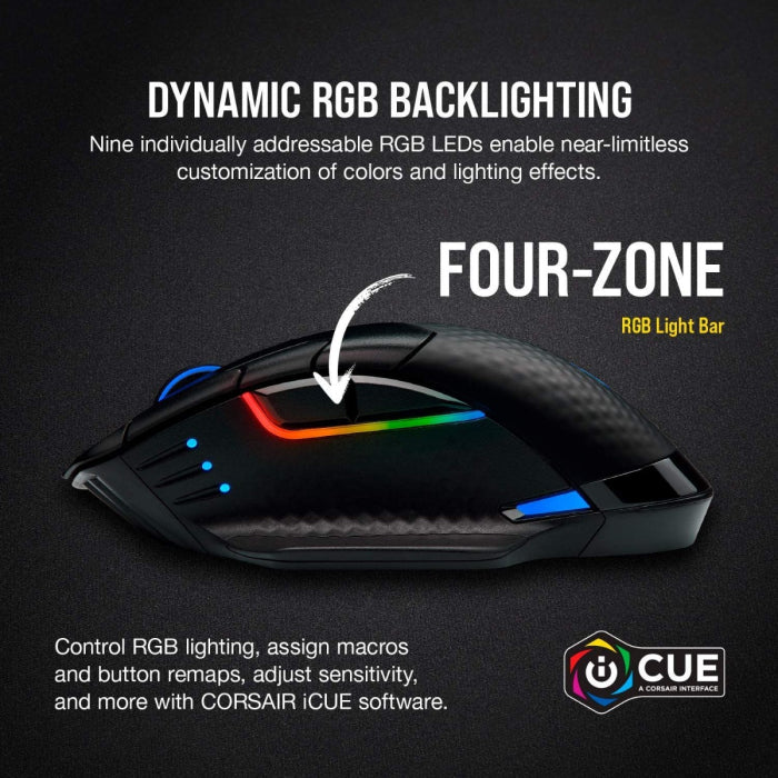 Corsair Dark Core RGB Pro SE Wireless FPS/MOBA 18,000 DPI Gaming Mouse with Slipstream Technology