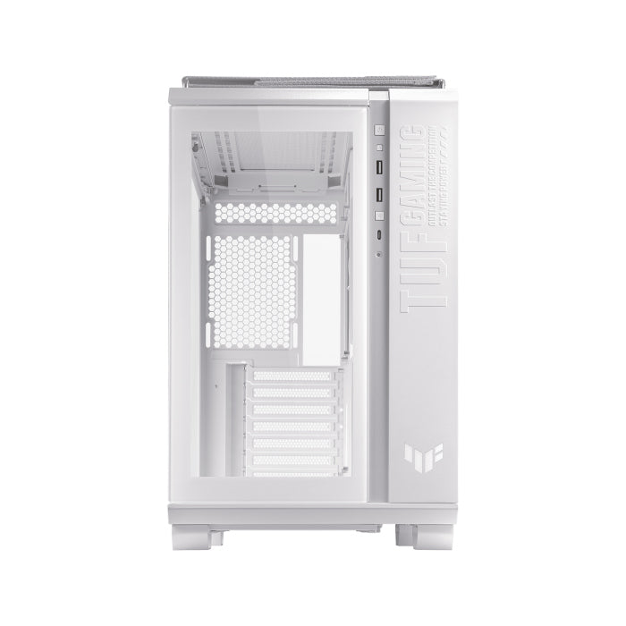 Asus TUF Gaming GT502 Mid Tower Steel Plastic TG Front Side & Left Side Tempered Glass Panel Case - White