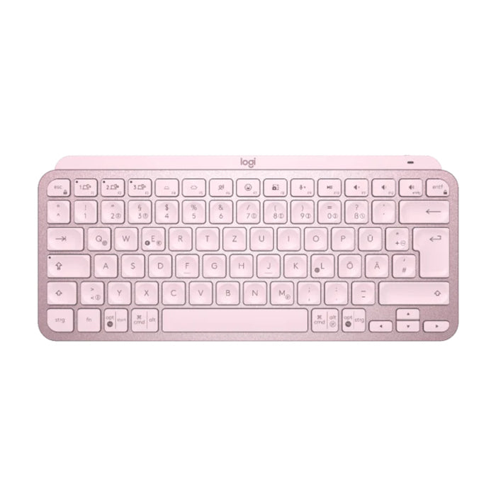 Logitech MX Keys Mini Minimalist Wireless Illuminated Keyboard - Rose Pink