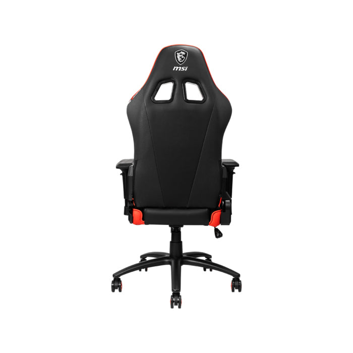 MSI MAG CH120 PVC Leather Steel Base 180° Reliable Backrest Class-4 Gas Lift Piston Tilt Lock Gaming Chair - Black/ Red