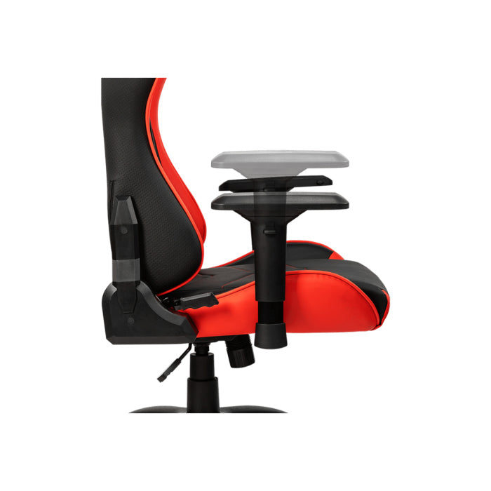 MSI MAG CH120 PVC Leather Steel Base 180° Reliable Backrest Class-4 Gas Lift Piston Tilt Lock Gaming Chair - Black/ Red
